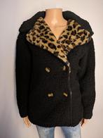 (NIEUW) Casual luipaardprint teddy jas, Taille 36 (S), Noir, Shein, Enlèvement ou Envoi