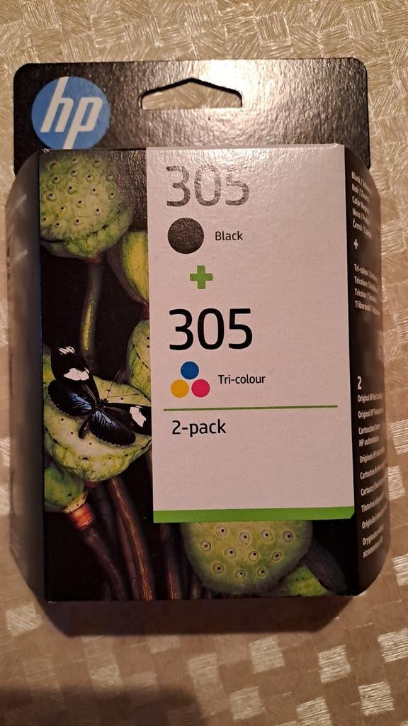 HP 305 originele drie-kleuren / zwarte inktcartridge, 2-pack, Computers en Software, Printerbenodigdheden, Cartridge, Ophalen of Verzenden