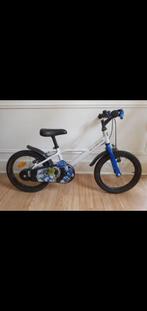 Vélo enfant 4 à 6 ans, Uccle BRUXELLES bleu et blanc B-Twin, Ophalen, Gebruikt, 16 tot 20 inch, B twin