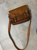 Bruine ledere handtas, Handtassen en Accessoires, Tassen | Damestassen, Ophalen of Verzenden, Gebruikt, Bruin, Handtas