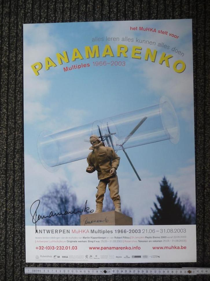 PANAMARENKO - AFFICHE ORIGINEEL GESIGNEERD, Antiek en Kunst, Kunst | Litho's en Zeefdrukken, Ophalen of Verzenden