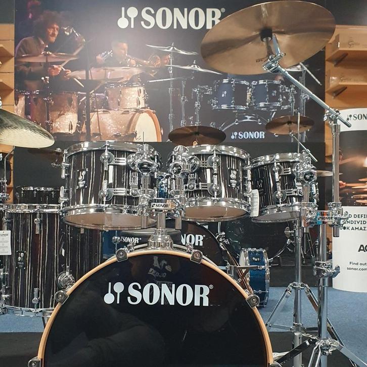 Sonor Prolite maple: ebony stripe 8/10/12/14/16/22, Muziek en Instrumenten, Drumstellen en Slagwerk, Nieuw, Sonor, Ophalen of Verzenden