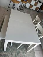 Eettafel + stoelen + bank, Ophalen, Zo goed als nieuw