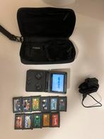 Gameboy Advance SP inclusief 11 spellen, Games en Spelcomputers, Spelcomputers | Nintendo DS, Ophalen, Zo goed als nieuw