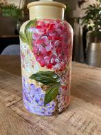 Handbeschilderd Vaasje Hydrangea Multifunctioneel ByJ&S, Overige kleuren, Nieuw, Ophalen of Verzenden, Glas
