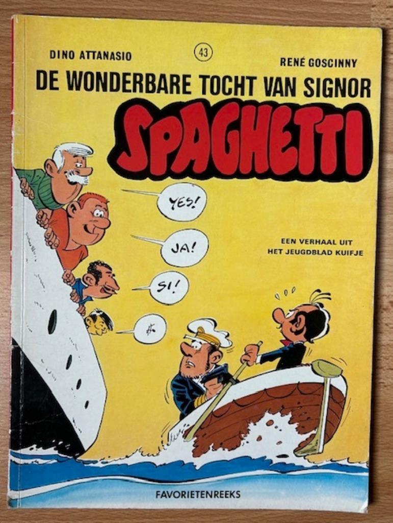 DE WONDERBARE TOCHT VAN SPAGHETTI - KUIFJE ATTANASIO, Livres, BD, Utilisé, Une BD, Enlèvement ou Envoi