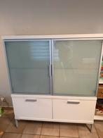 Mooie witte barkast met 2 schuiven, Huis en Inrichting, Ophalen, 100 tot 150 cm, 100 tot 150 cm, Zo goed als nieuw