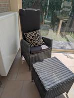 2 rotan relax zetels met voetenbankje, Ophalen, Zo goed als nieuw, Rotan