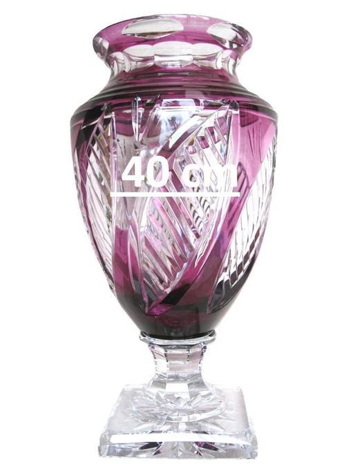 Val Saint Lambert - mauve Jupiter H:40cm, Antiek en Kunst, Antiek | Vazen, Ophalen