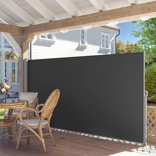 Raamscherm/160x450cm oprolscherm + ankers + voet, Tuin en Terras, Tuinschermen, Gebruikt, 150 tot 200 cm, 200 cm of meer, Ophalen