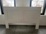 Brimnes achterwand Ikea, Huis en Inrichting, Slaapkamer | Bedden, Ophalen, Wit, Tweepersoons, Zo goed als nieuw