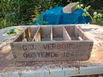 Oude houten bierbak Verborgh Oostende 1949, Ophalen of Verzenden, Gebruikt