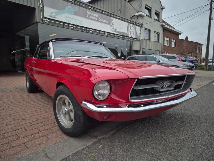 Ford Mustang Cabrio, Auto's, Ford, Bedrijf, Te koop, Mustang, Benzine, Cabriolet, 2 deurs, Handgeschakeld, Rood, Zwart, Leder