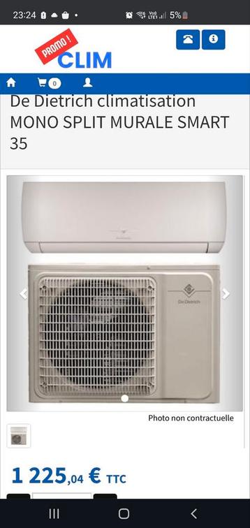 de dietrich climatisation smart 3.5kw neuve, Enlèvement, Neuf