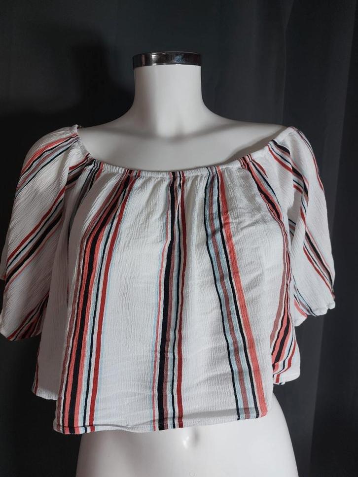 Top court rayé Sans marque, Vêtements | Femmes, Tops, Comme neuf, Taille 38/40 (M), Autres couleurs, Manches courtes, Enlèvement ou Envoi