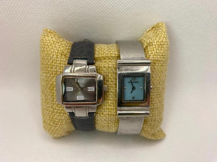 Lot 2 X Montres dame Ted Lapidus / Fontenay, Bijoux, Sacs & Beauté, Montres | Anciennes | Antiquités, Acier, Enlèvement ou Envoi