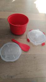 sistema rijstkoker microgolfoven, Huis en Inrichting, Keuken | Tupperware, Gebruikt, Ophalen, Bak of Kom, Rood