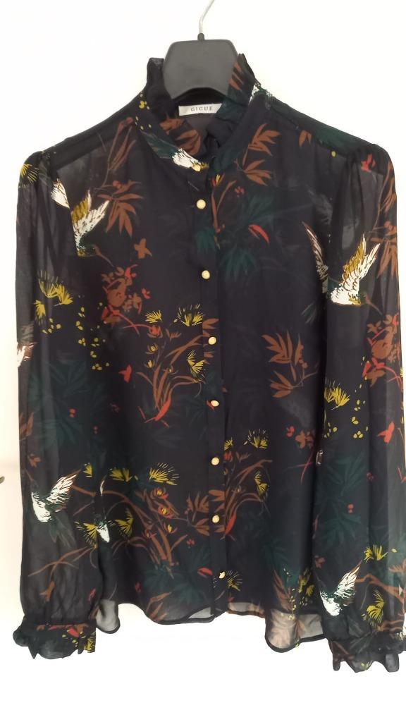 Prachtige blouse van Gigue Maat 38, Kleding | Dames, Blouses en Tunieken, Zo goed als nieuw, Maat 38/40 (M), Zwart, Ophalen of Verzenden
