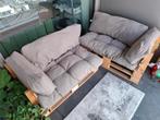 Loungeset pallet + kussens, Ophalen, Zo goed als nieuw, Loungeset
