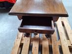 groot oud bijzet tafel met schuif, jaren 40, Ophalen