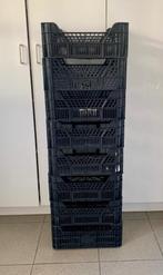 10 stapelbare bakken, kleine  kratten zwart plastiek, Ophalen, 40 tot 60 cm, Minder dan 35 cm, Minder dan 50 cm
