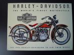Metal wall plate - The 1933 Harley-Davidson 74 Big Twin, Motoren, Ophalen of Verzenden, Nieuw
