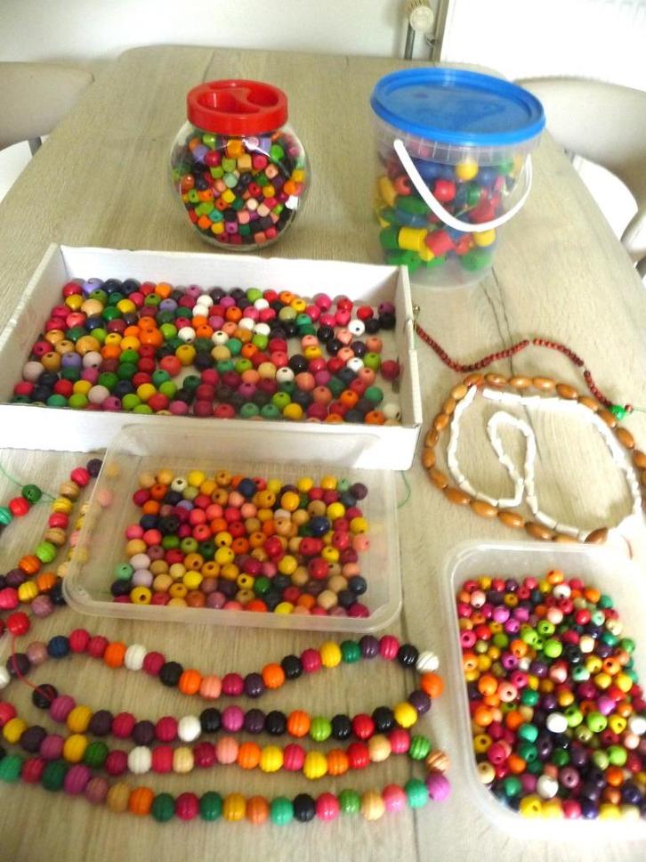 Houten kralen (3 loten), Hobby en Vrije tijd, Kralen en Sieraden maken, Zo goed als nieuw, Kraal, Ophalen of Verzenden