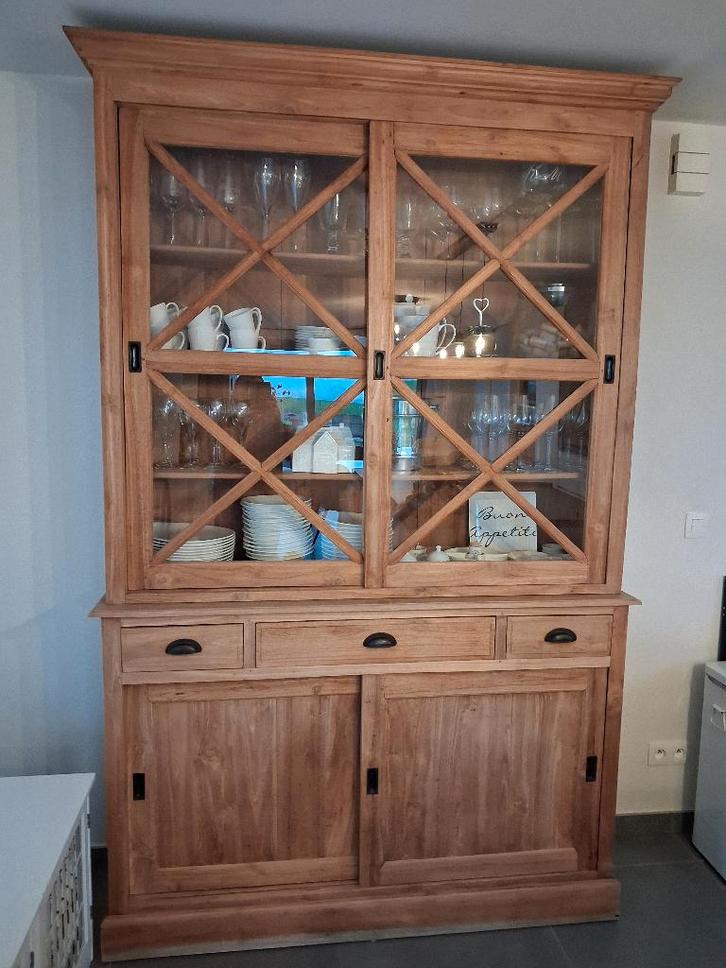 Kast teak, Huis en Inrichting, Kasten | Buffetkasten, Met lade(s), Met deur(en), Met plank(en), Teakhout, Ophalen