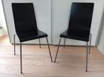 Moderne zwarte stoelen , 4 stuks voor 20€, Ophalen, Zwart, Zo goed als nieuw, Vier