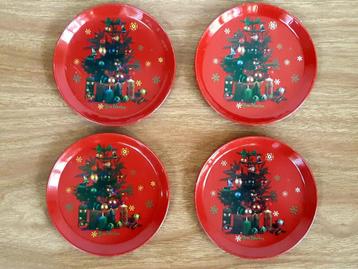 4 sous-verres motifs sapin de Noël, fabriqué par Yves Rocher, Divers, Enlèvement ou Envoi, Utilisé