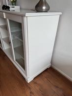Woonkamerkast met glazen deur en open vak, Huis en Inrichting, Kasten | Ladekasten, Ophalen, Gebruikt, 100 tot 150 cm, 1 of 2 laden