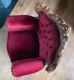 Bordeaux baroque troonzetel - armleuning op te knappen, Antiek en Kunst, Antiek | Meubels | Stoelen en Sofa's, Ophalen