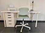 Bureau + ladekastje + stoel - Ikea, Huis en Inrichting, Ophalen, Gebruikt, Bureau