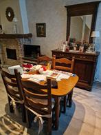 Degelijke houten eetkamer, Huis en Inrichting, Tafels | Eettafels, Ophalen, Gebruikt, Vier personen, Rechthoekig