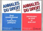 Livre Code Dalloz & Annale Droit Constitutionnel et civil, Livres, Livres d'étude & Cours, Utilisé, Enlèvement ou Envoi, Collectif