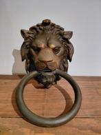 Antiek deurklopper leeuwenkop, Ophalen of Verzenden