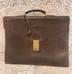 Bruine leren tas van DELVAUX, Handtassen en Accessoires, Tassen | Damestassen, Ophalen of Verzenden