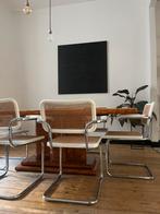 6 Marecel Breuer stijl Cesca stoelen met armleuning, Huis en Inrichting, Stoelen, Ophalen, Wit, Riet of Rotan, Zo goed als nieuw