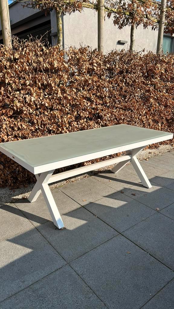 Tuintafel Vinci 89x200cm 4-6 pers, Tuin en Terras, Tuintafels, Gebruikt, Ophalen