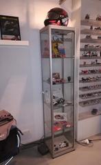 Strakke moderne vitrinekast in glas met slot, 178x37x37cm, Ophalen, Minder dan 50 cm, Met deur(en), Modern