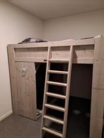 Hoogteslaper met kledingrek op wielen (NIEUWSTAAT), Huis en Inrichting, Ophalen, Zo goed als nieuw, Hoogslaper