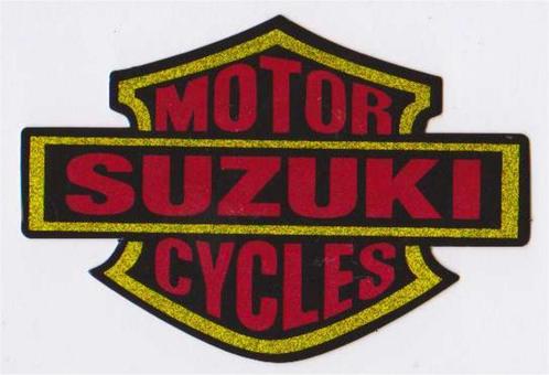 Suzuki schild metallic sticker #1, Motos, Accessoires | Autocollants, Envoi