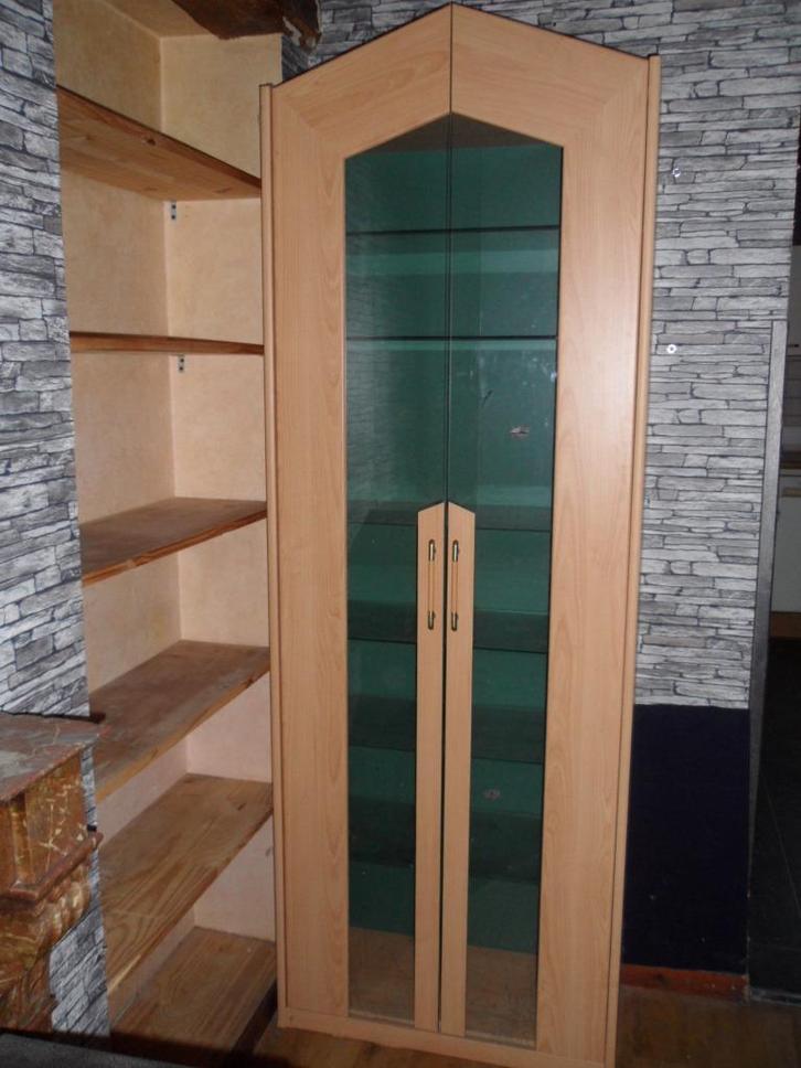 Meuble vitrine 2 portes, Huis en Inrichting, Kasten | Vitrinekasten, Gebruikt, 200 cm of meer, 25 tot 50 cm, Met deur(en), Met plank(en)
