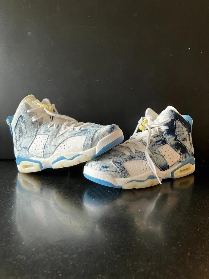Air Jordan 6 Retro GS - Washed Denim - EU 38.5, Kleding | Heren, Schoenen, Nieuw, Sneakers, Blauw, Ophalen of Verzenden