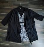 zwart-witte jurk mt 56, Kleding | Dames, Grote Maten, Ophalen of Verzenden, Zo goed als nieuw, Zwart, Jurk