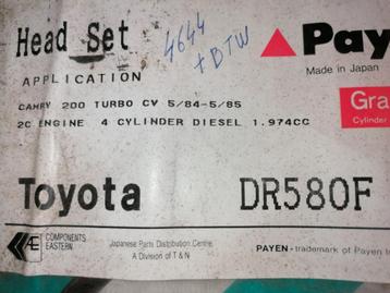 Toyota camry diesel 84-85 restant pochette joint beschikbaar voor biedingen