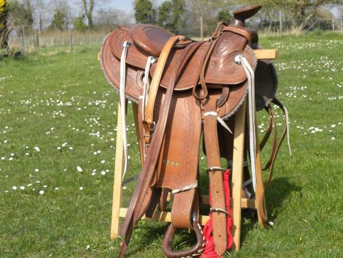 Selle Western brune complète, Dieren en Toebehoren, Paarden en Pony's | Overige Paardenspullen, Western, Ophalen