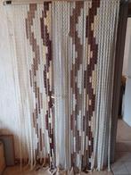 Brede hordeur in neutrale kleurtjes met ophangsysteem, Kunststof, Gebruikt, Hordeur, 200 tot 215 cm
