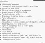 Frigo bosh encastrable neuf jamais utilisé, Elektronische apparatuur, Koelkasten en IJskasten, Ophalen