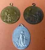 3 Franse Patriottische medailles WOI, Verzamelen, Overige soorten, Ophalen of Verzenden, Lintje, Medaille of Wings